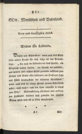 Drey und dreyssigstes Stück