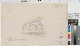 Münster (Münster) Behördenhaus Alter Steinweg 2. Vorentwurf Lageplan 1956 1 : 500 44 x 70,5 Pause Staatsneubauleitung Münster Regierung Münster Nr. 34081