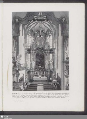Volkach. Inneres der Stadtpfarrkirche zu St. Bartholomäus und St. Georg