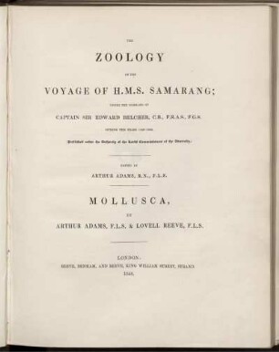 [3]: The zoology of the voyage of H. M. S. Samarang; under the command of Captain Sir Edward Belcher, during the years 1843-1846. [3]