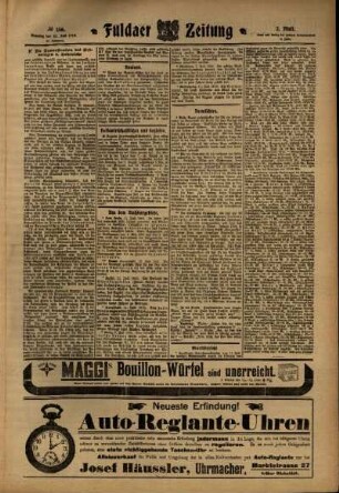 Zweite Ausgabe vom Dienstag, den 12. Juli 1910.