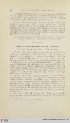 Ueber die Geschwindigkeit von Gasreaktionen