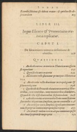 Liber III. In quo Elocutio & Pronuntiatio oratoria explicatur.