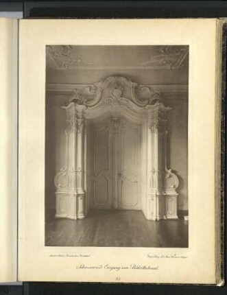 Schussenried. Eingang zum Bibliothekssaal