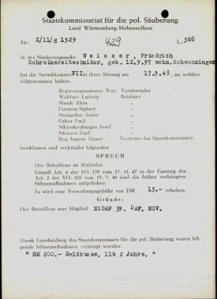 Weisser, Friedrich