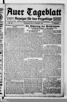 Auer Tageblatt : Anzeiger für das Erzgebirge