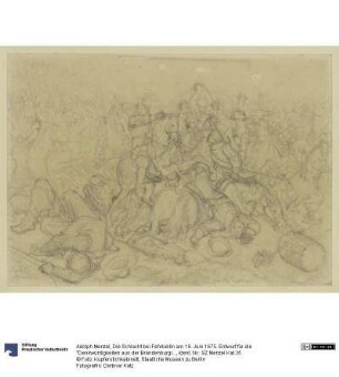 Die Schlacht bei Fehrbellin am 16. Juni 1675. Entwurf für die "Denkwürdigkeiten aus der Brandenburgisch-Preußischen Geschichte"
