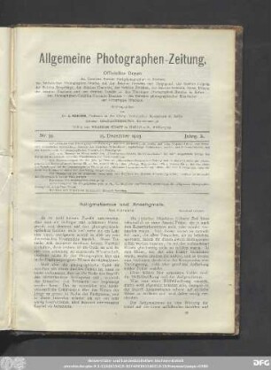 Nr. 39. 25. Dezember 1903. Jahrg. X.