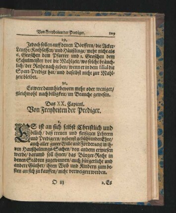Das XX. Capitul. Von Freyheiten der Prediger.