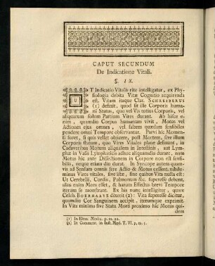10-16, Caput Secundum. De Indicatione Vitali.