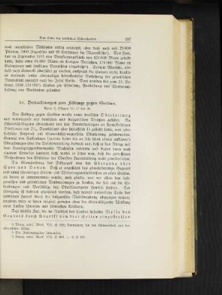 10. Betrachtungen zum Feldzuge gegen Serbien.
