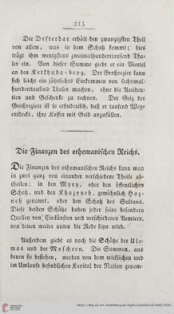Die Finanzen des Osmanischen Reichs