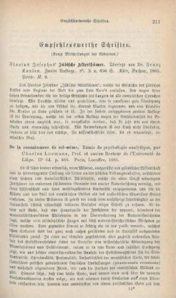 211-216 Empfehlenswerthe Schriften