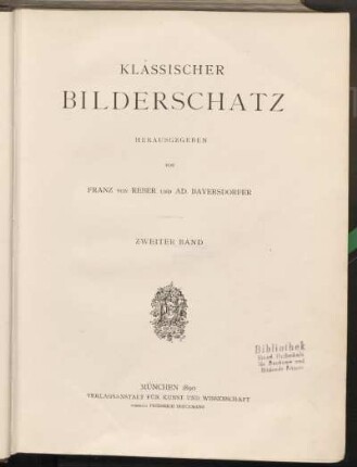 Bd.  Klassischer Bilderschatz