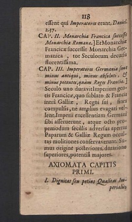 Axiomata capitis primi.