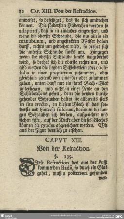 Caput XIII. Von der Refraction