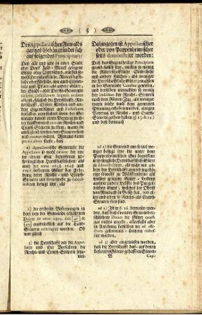 Des Appellantischen Anwalds ganzes Gebäu gründet sich auf folgendes Principium ...
