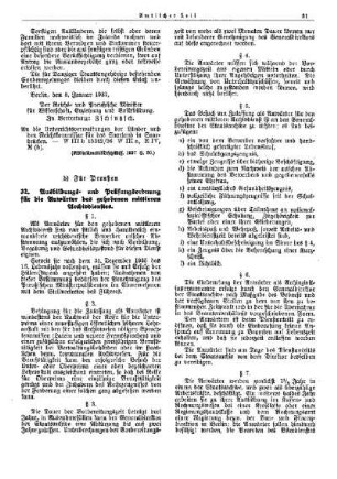 Ausbildungs- und Prüfungsordnung für die Anwärter des gehobenen mittleren Archivdienstes : [Wissenschaft] ; [Für Preußen] ; [Amtliche Erlasse] ; [Amtlicher Teil]