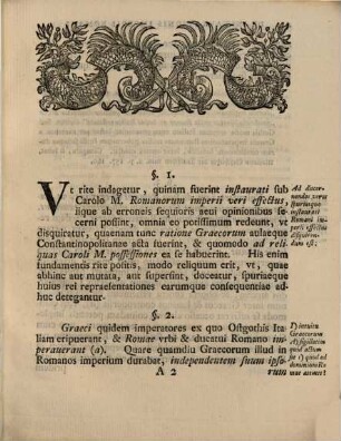 Ordinis Ivridici Decanvs Ioannes Stephanvs Pv̈tter I.V.D. ... Virorvm Praenobilissimorvm Ioannis Georgii Kaemmerer Megapolitani Friederici Maximiliani Moors Moeno-Francofvrtensis Ioannis Eelking Bremensis Henrici Lampe Bremensis Sollennia Inavgvralia Indicit : Praemissa Commentatione de instauratione imperii Romani sub Carolo M. & Ottonibus facta eiusque effectibus Parte Tertia de primae illius instaurationis sub Carolo M. factae veris effectibus
