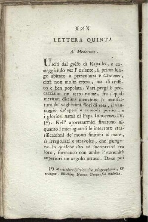 Lettera Quinta Al Medesimo.