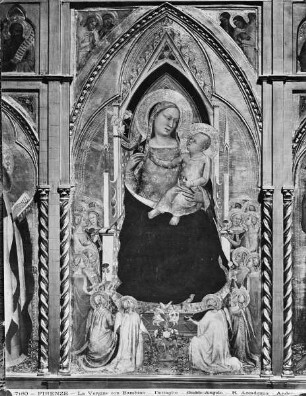 Polyptychon aus San Pancrazio: Madonna zwischen Heiligen — Mittelbild: Thronende Madonna