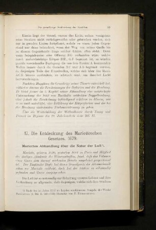 17. Die Entdeckung des Mariotteschen Gesetzes. 1679.