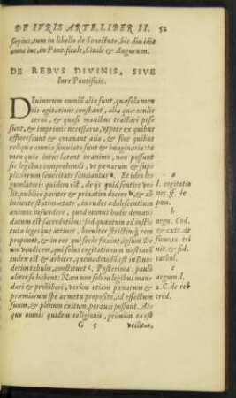 De Rebus Divinis, Sive Iure Pontificio.