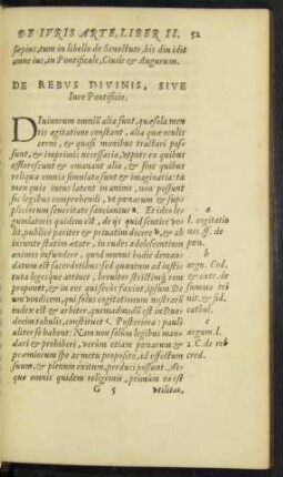 De Rebus Divinis, Sive Iure Pontificio.