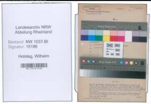 Entnazifizierung Wilhelm Holsteg , geb. 13.12.1896 (Landwirt)