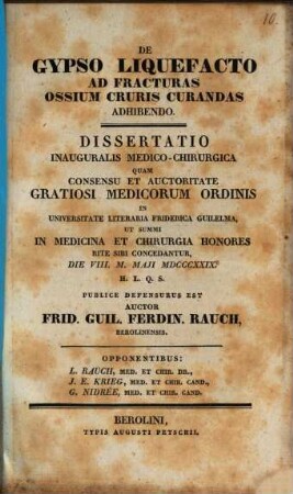 De gypso liquefacto ad fracturas ossium cruris curandas adhibendo : diss. inaug. med. chir.