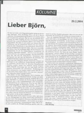 Lieber Björn, ...