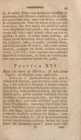Positio XVI.