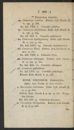 CCVII. Colydium. Fadenkäfer.