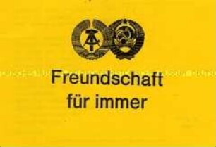 Einladungskarte zur Eröffnung der Nostalgiebar "Großer Stern der Völkerfreundschaft" in der Gaststätte "Summter Storch"