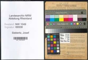 Entnazifizierung Josef Siebertz , geb. 05.07.1903 (Kaufmann)