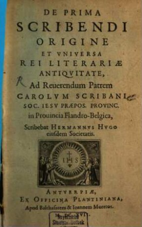 De prima Scribendi origine