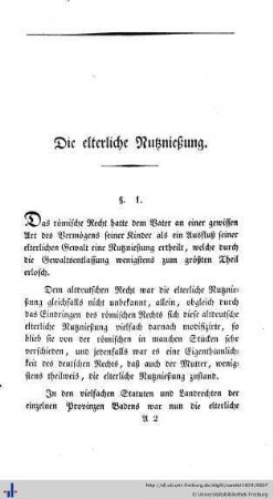 Die elterliche Nutznießung.