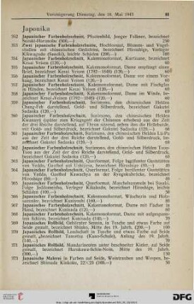 Japonika (Nr. 352-418)
