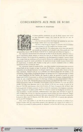 1: Les concurrents aux prix de Rome