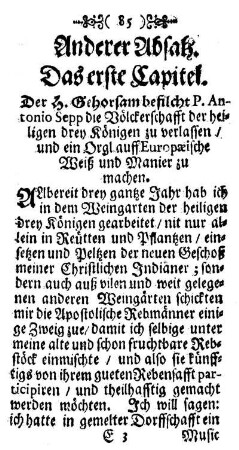 Das erste Capitel. - Das vierdte Capitel.