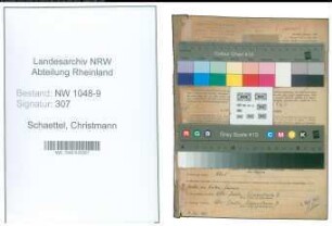 Entnazifizierung Christmann Schaettel , geb. 30.03.1903 (Steuerinspektor)
