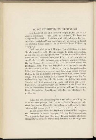 IV. Die Stilmittel der Dichtkunst