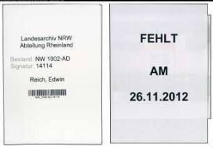 Entnazifizierung Edwin Reich, geb. 08.02.1914 (Ingenieur)