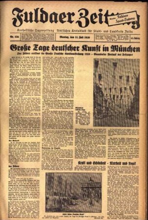 Ausgabe vom Montag, den 11. Juli 1938.