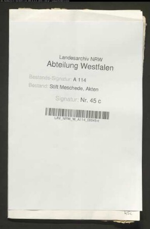 Reiste: Schultenhof: Verzeichnis der Pertinenzien, der Afterhovelinge und der Abgaben, desgl. des Schulten zu Landenbeck