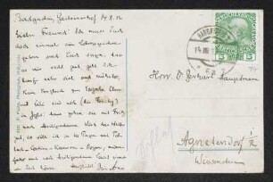 Brief von Paul Jonas an Gerhart Hauptmann
