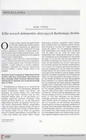 59: Kilka nowych dokumentów dotyczących Bartłomieja Strobla