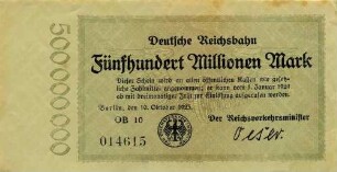 Gutschein - 500 Mill. Mark