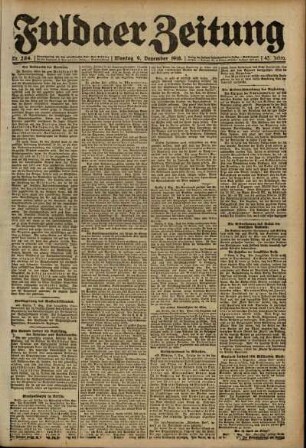 Ausgabe vom Montag, den 09. Dezember 1918.