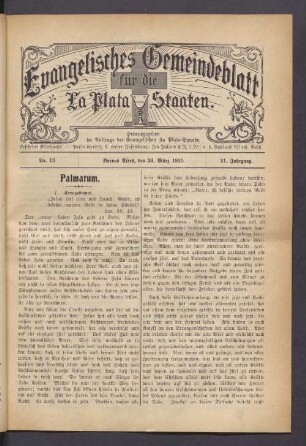 N°. 13. 24. März 1915